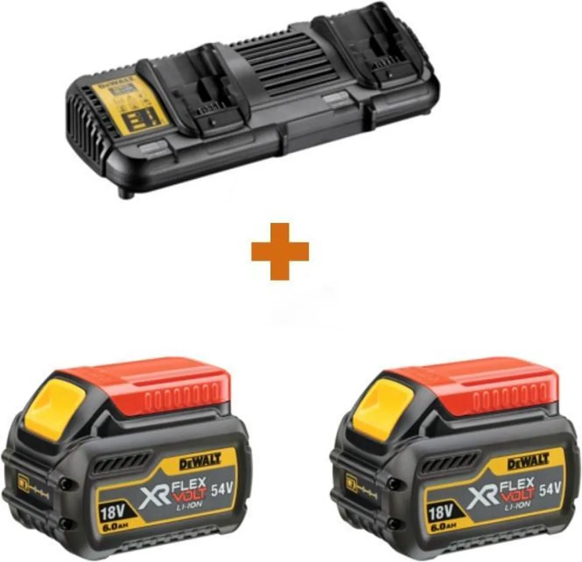 DeWalt DCB132T2 Starterset 2x DCB546 54V 6.0Ah Accu + Dubbellader