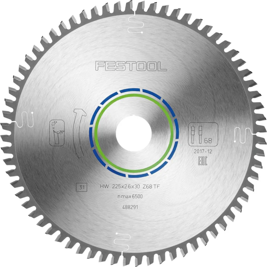 Festool Cirkelzaagblad 488291 - Ø225mm 68T - Aluminium