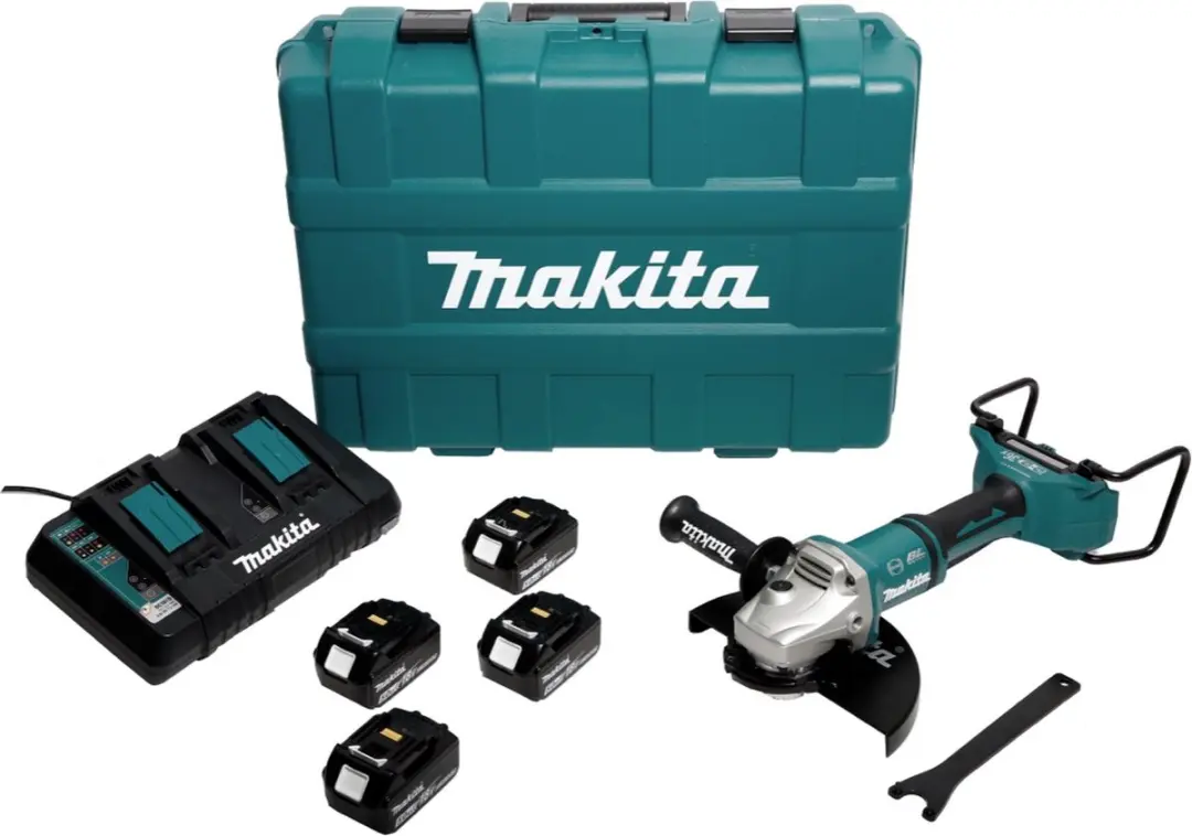 Makita DGA900PT4KX2 Haakse Slijper 36V - 230mm - 4x 5,0Ah Accu + Lader
