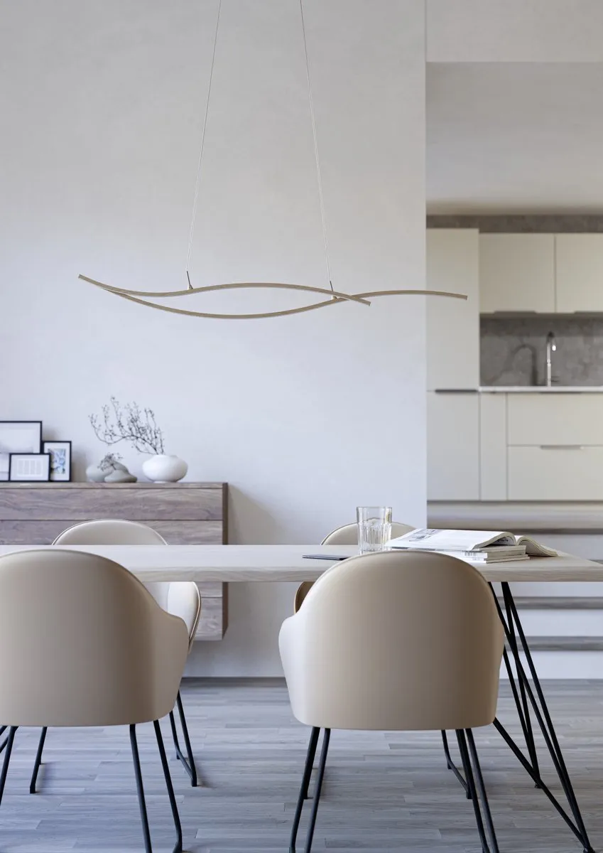 Eglo Grisolia Hanglamp - 115cm - Bruin/Wit
