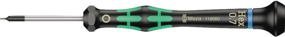 Wera 05118060001 Elektroniker-Sechskantschraubendreher Hex-Plus 0,7x40mm