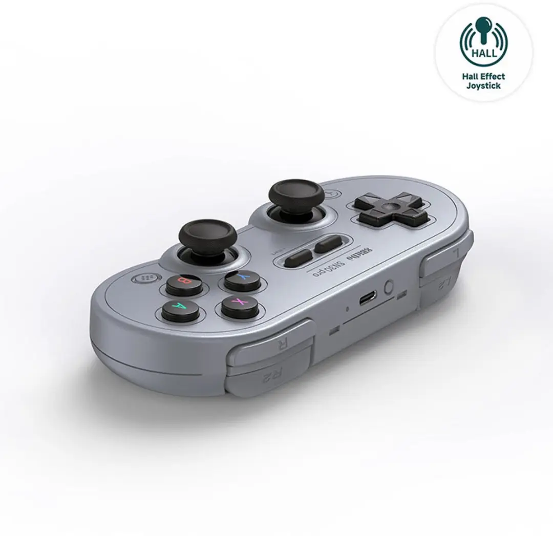 8BitDo SN30 Pro Gamepad RET00413 - Grijs