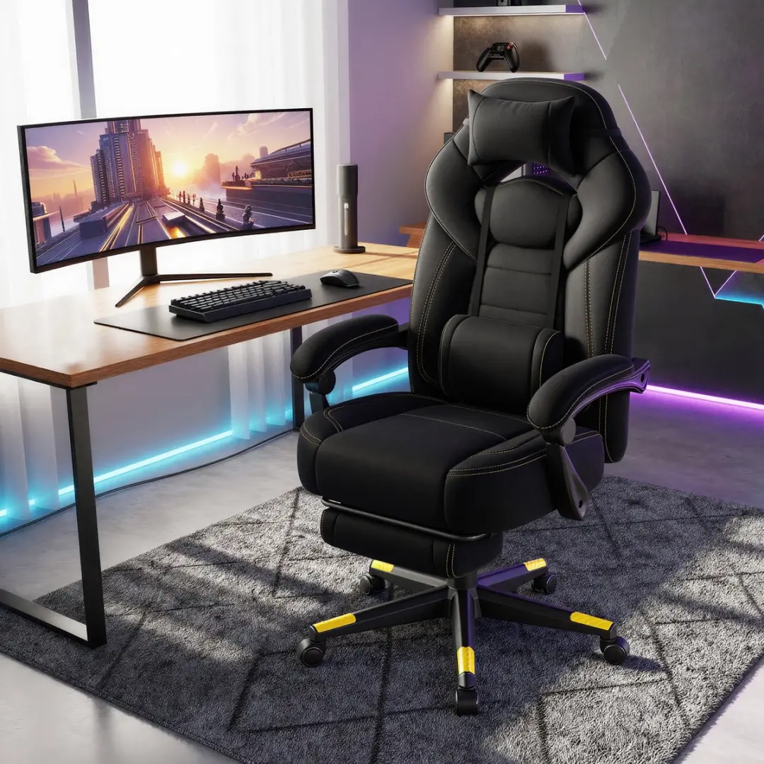 Songmics OBG077B08 Gaming Stoel - 150 kg - Zwart