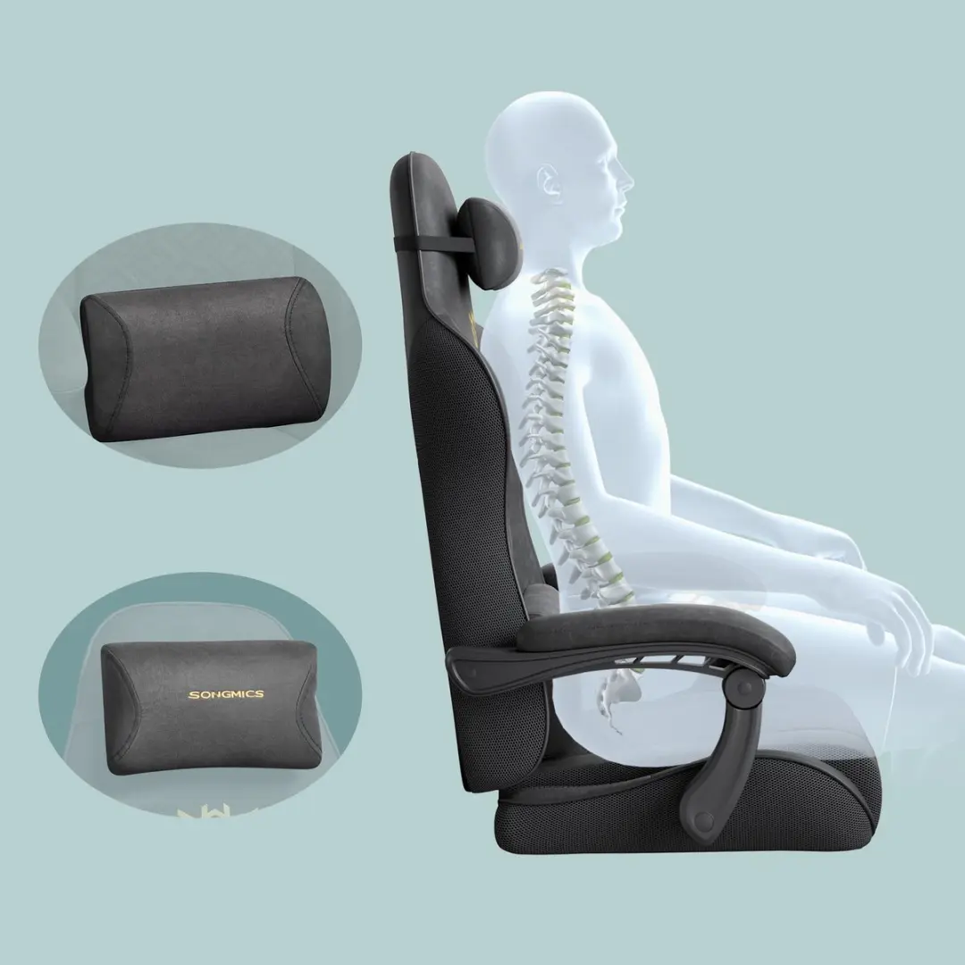 Songmics OBG079B01 Gaming Stoel - Ergonomisch - Zwart