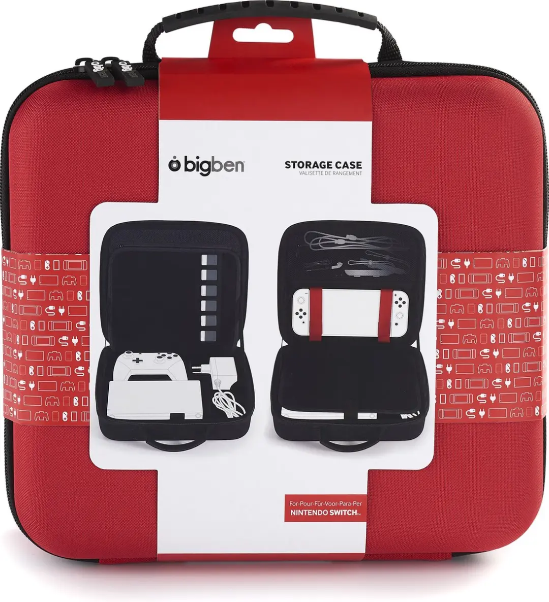 Bigben Opbergtas Nintendo Switch - Rood