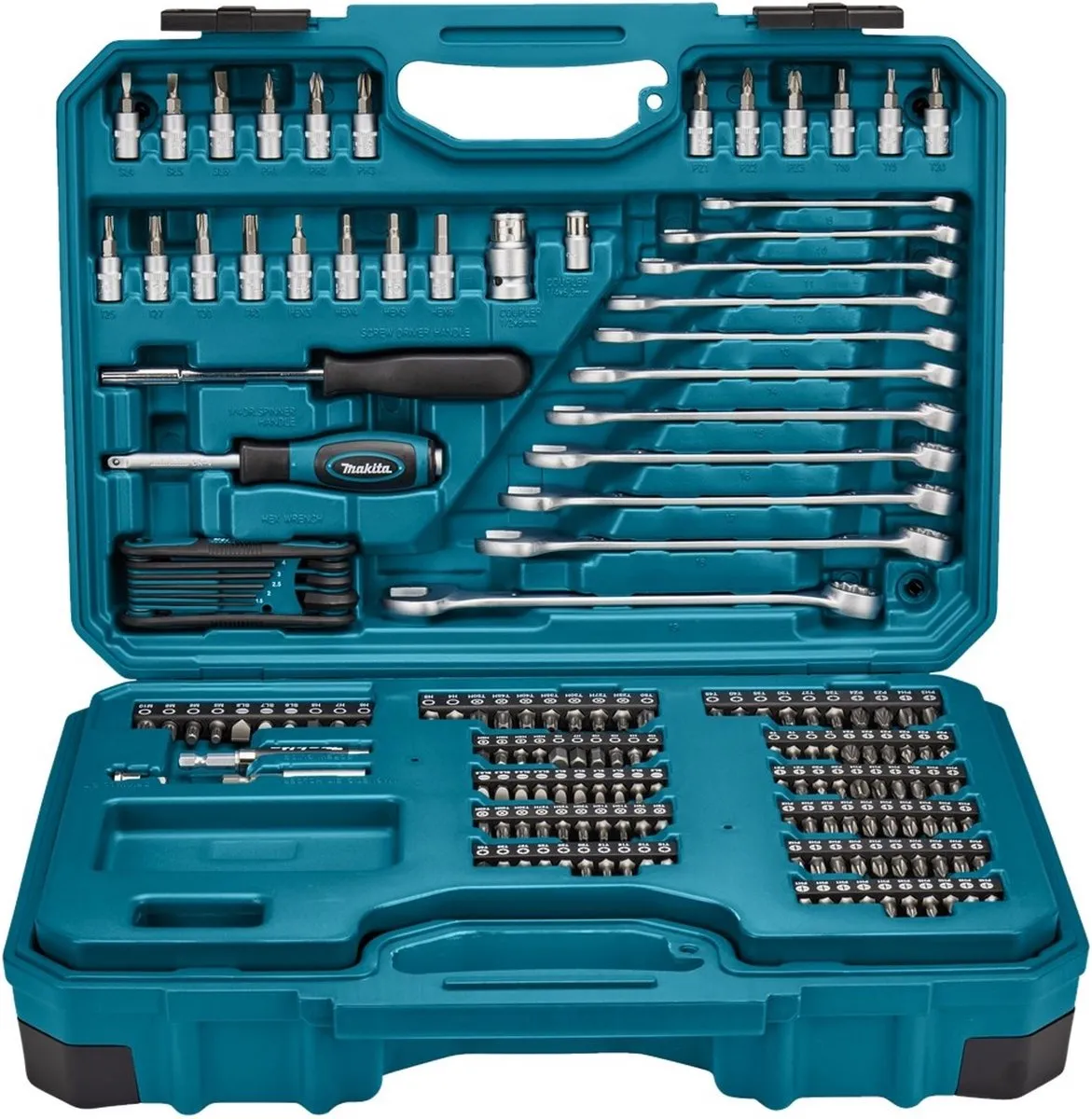 Makita E-10883 Handgereedschapset 221-delig - Blauw