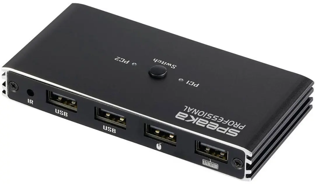 SpeaKa Professional SP-13724436 HDMI 2.0 KVM-switch 2x1 - 4K