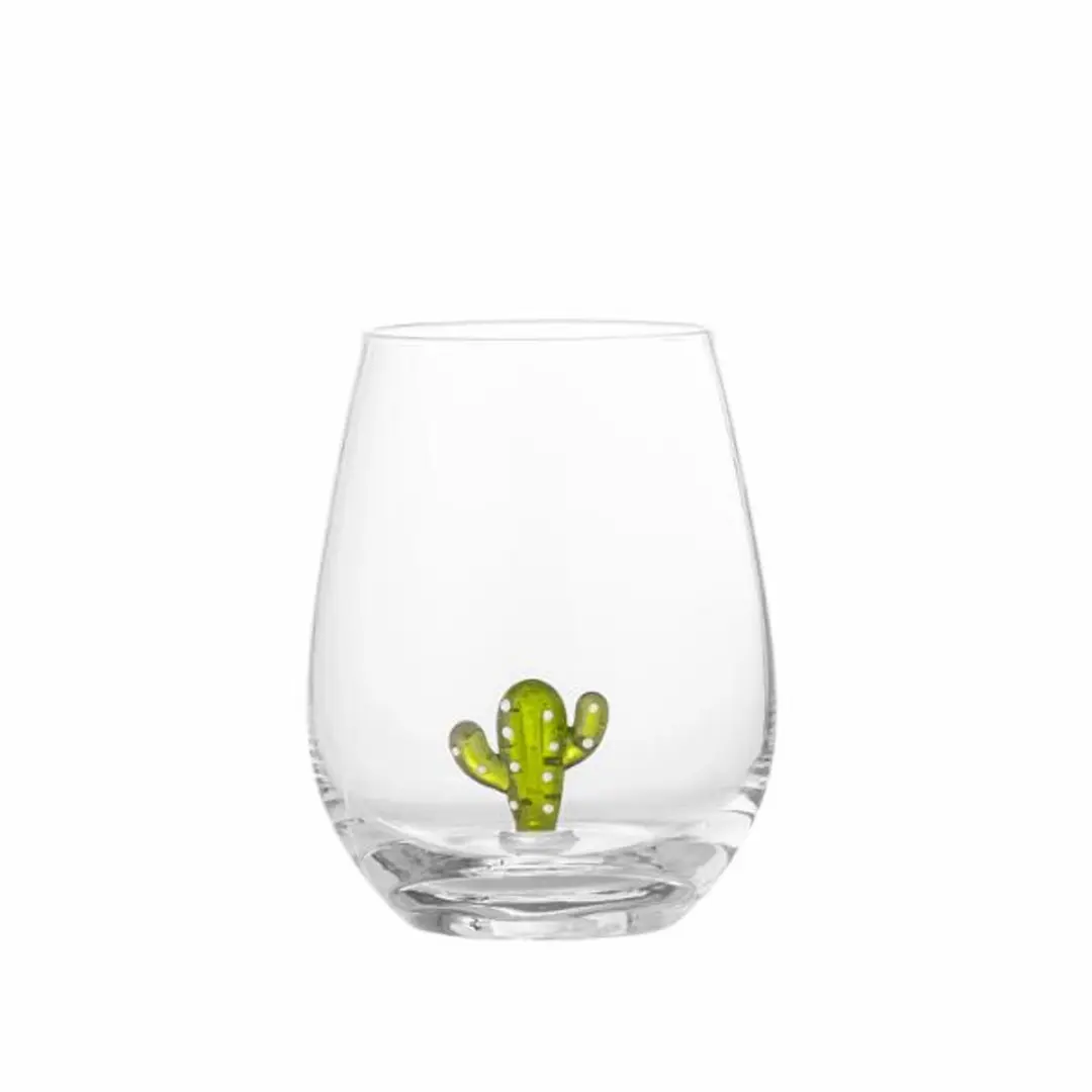 Bloomingville Misa Drinkglas met Cactus