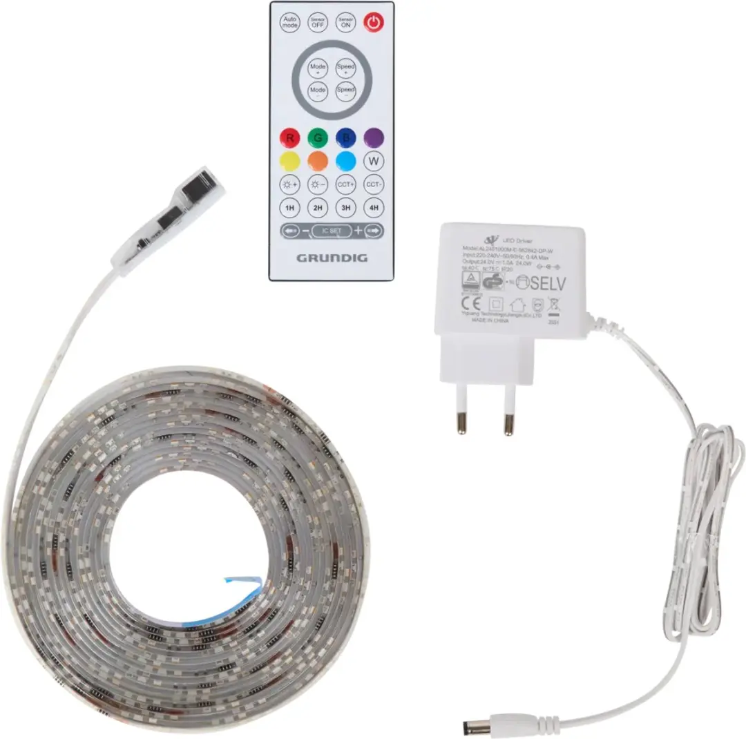 Grundig LEDstrip RGBIC 5m - met afstandsbediening