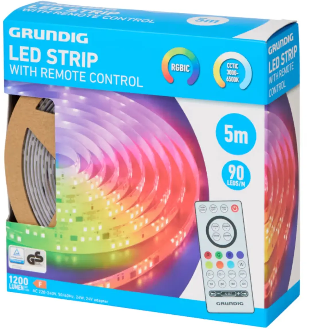 Grundig LEDstrip RGBIC 5m