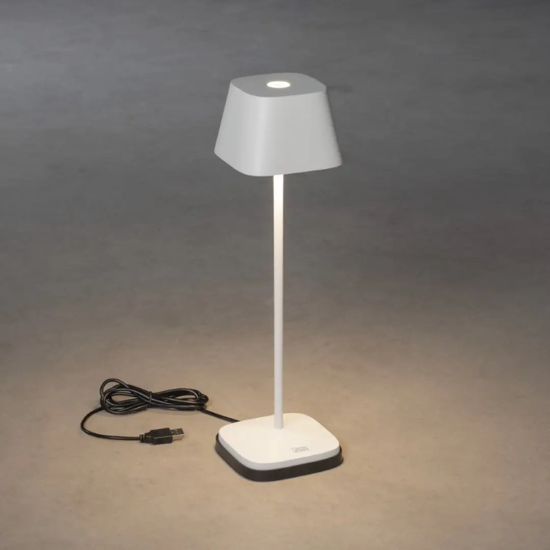 Konstsmide Capri Tafellamp - Ø10cm - Wit - afbeelding 6 van 6