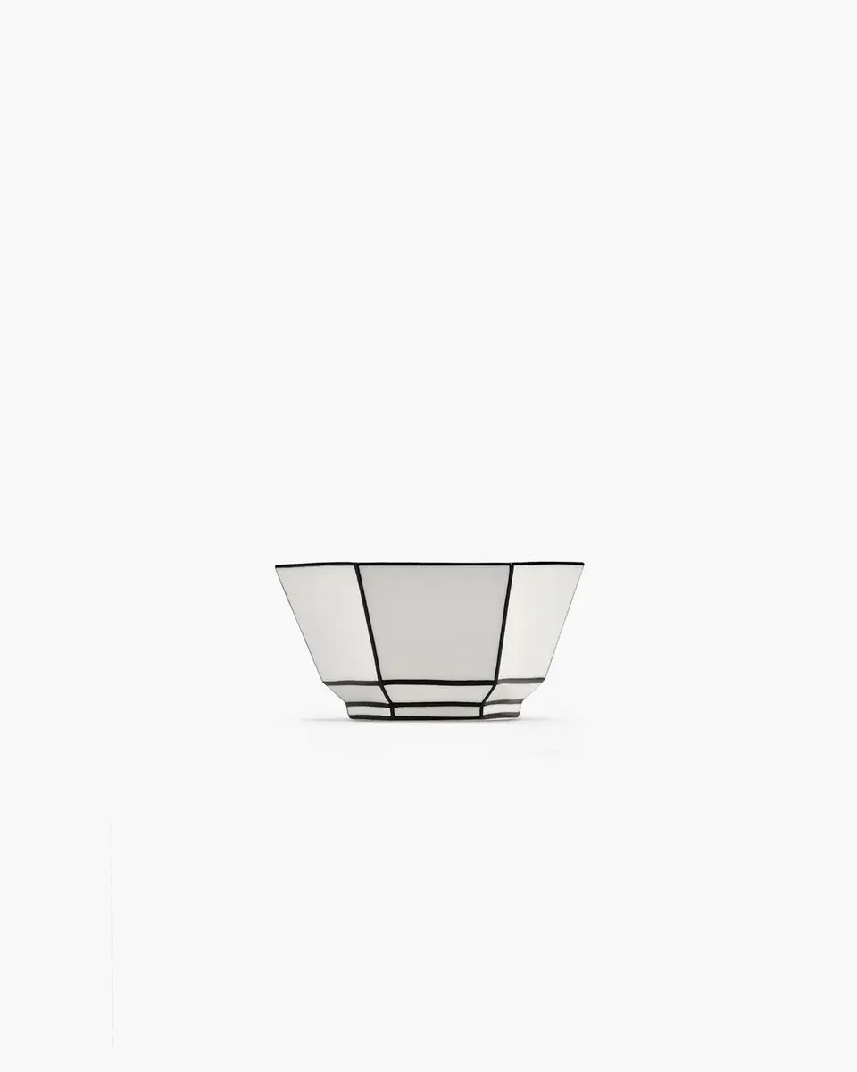 Serax Annebet Kom Yoghurt 14cm Wit/Zwart