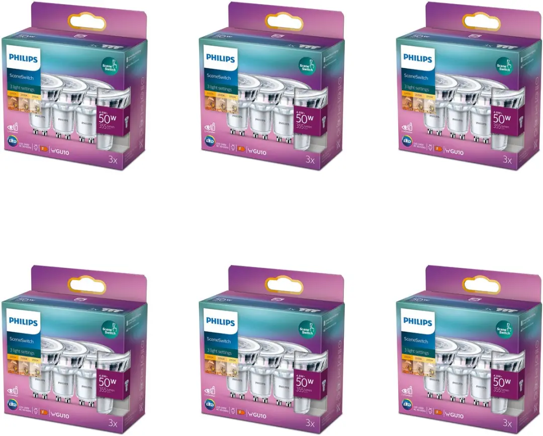 Philips LED GU10 SceneSwitch Warmwit 5W