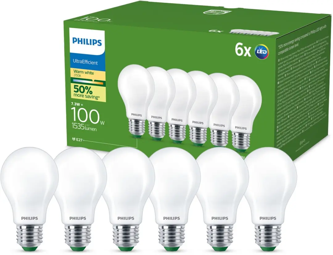Philips LED Lamp 7.3W 2700K Mat