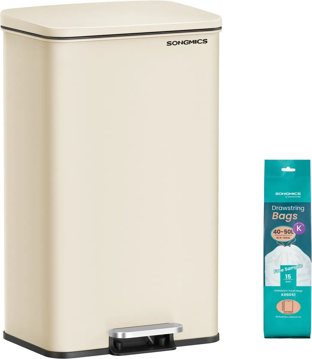 Songmics LTB540A02 Prullenbak 40L