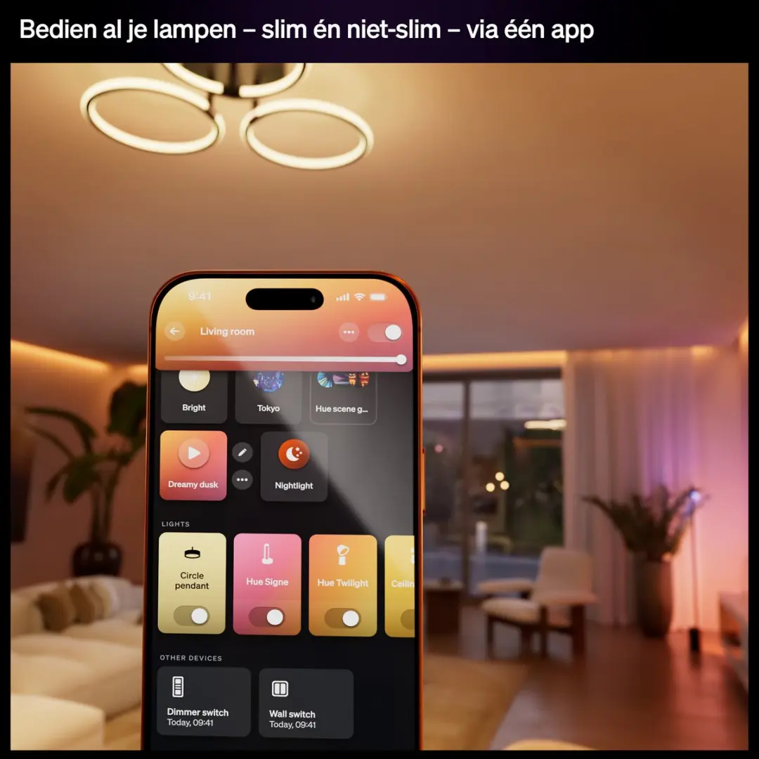 Philips Hue Bedrade Dimmer Wandschakelaar - Wit