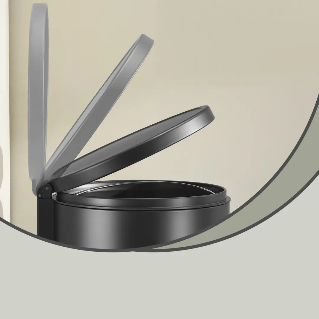 Songmics LTB031BZ02 Keuken Prullenbak Rond 69L - Inktzwart