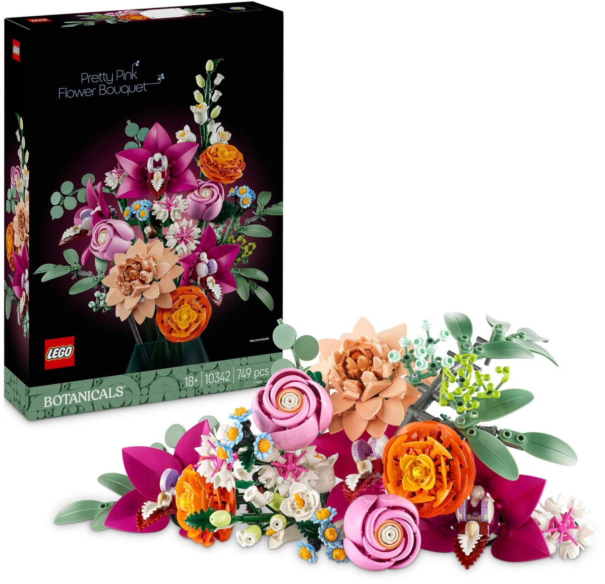 LEGO Botanicals Roze boeket - Bloemen Decoratie - 10342
