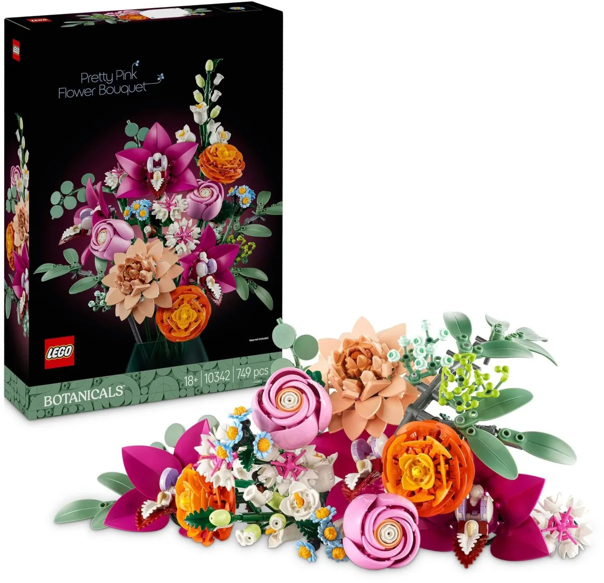 LEGO Botanicals Roze Boeket 10342 - 749 Stukken