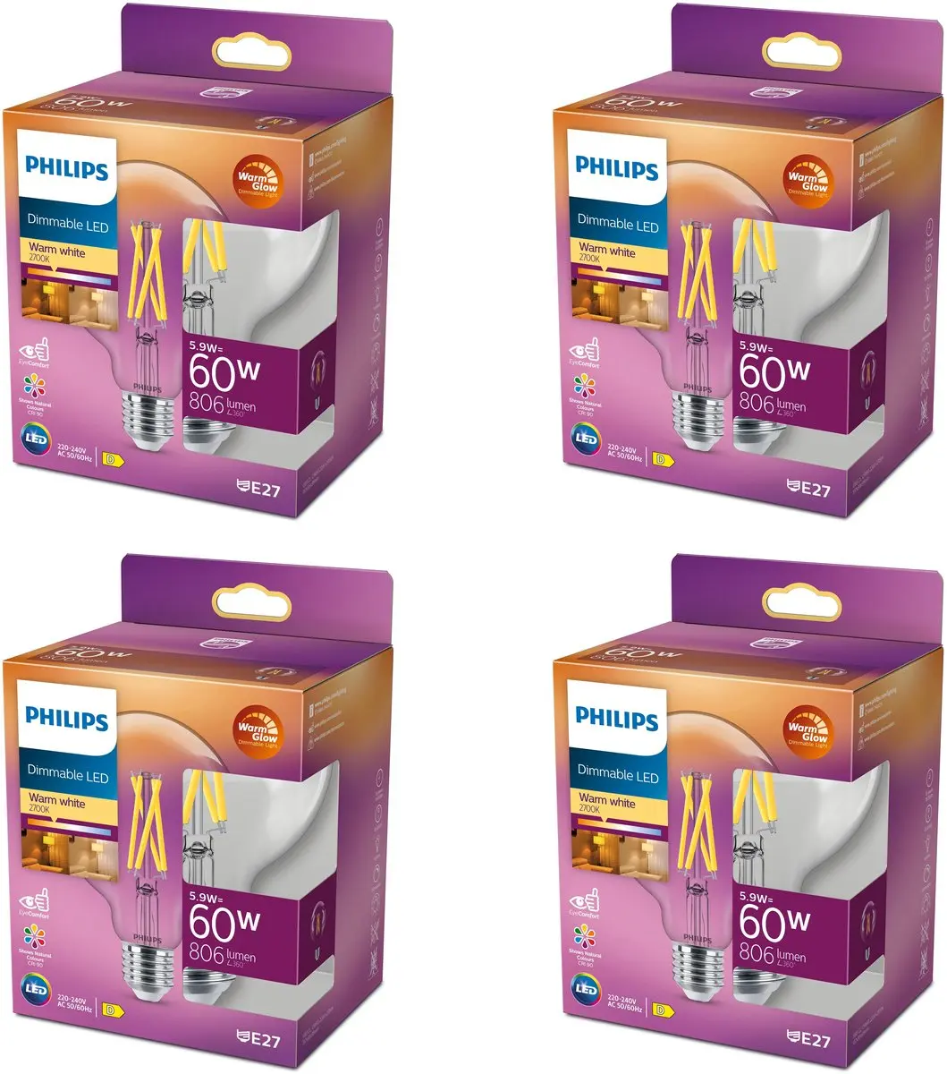Philips LED E27 Warmwit 5.9W