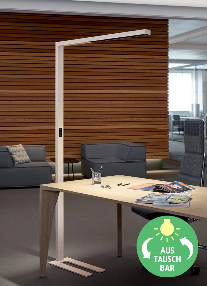 MAUL Sirius LED Vloerlamp - 2x46W - 3000K - Zwart - afbeelding 6 van 6