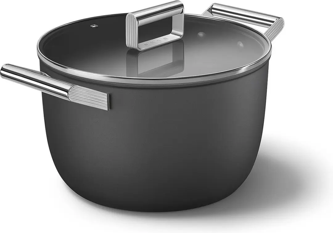 Smeg Kookpan 7.7L - ø26cm - Zwart Mat
