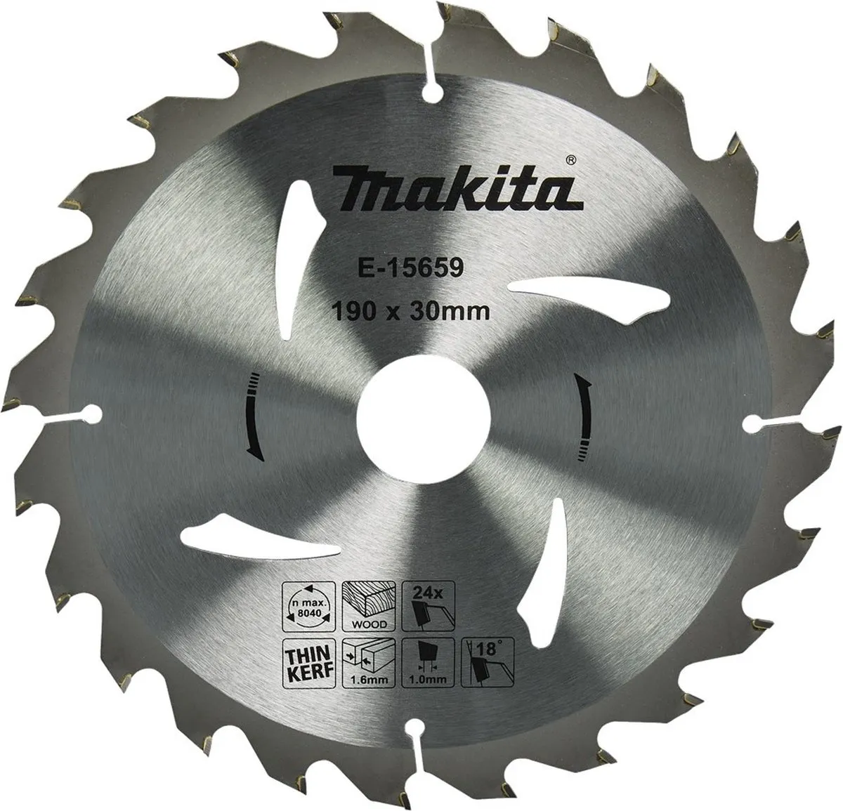 Makita Cirkelzaagblad Hout Ø190mm 24T