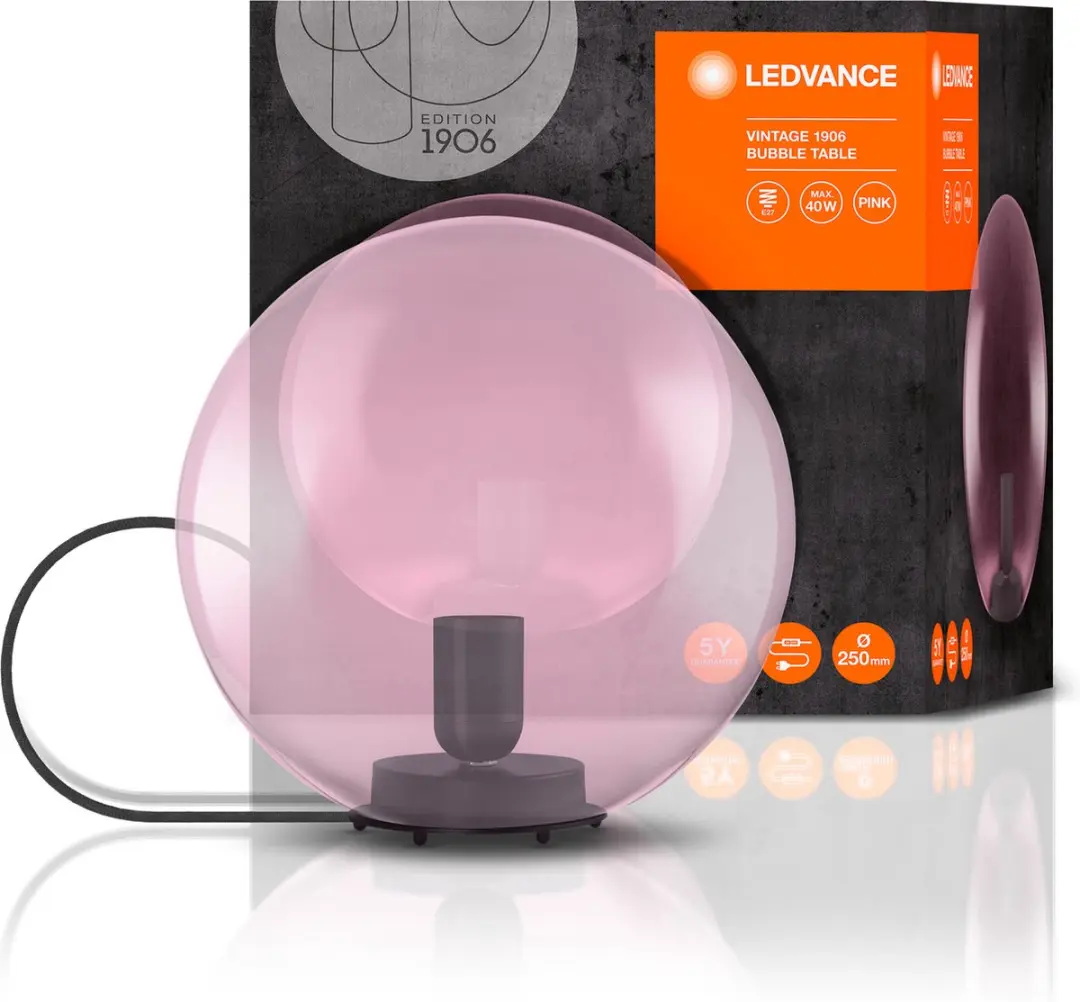 LEDVANCE Vintage 1906 Pendelarmatuur E27 - Roze Glas