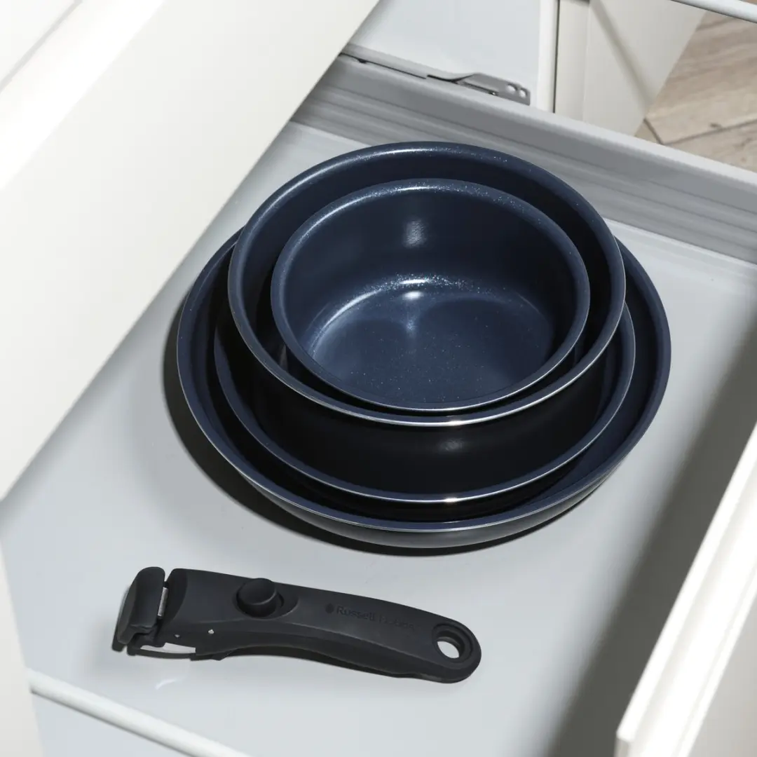 Russell Hobbs Smart Clip Pot en Pan-set 4-delig - Blauw - afbeelding 6 van 6