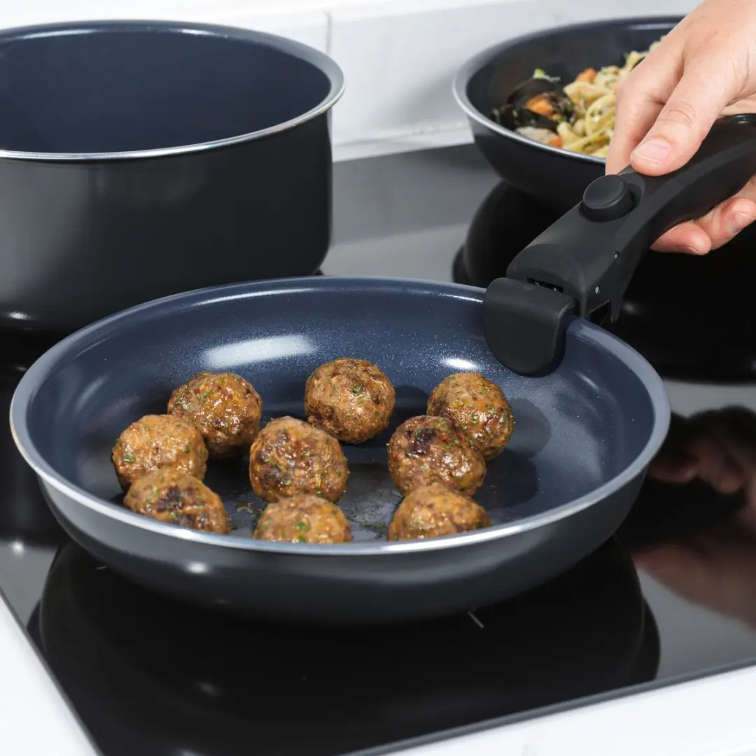Russell Hobbs Smart Clip Pot en Pan-set 4-delig - Blauw