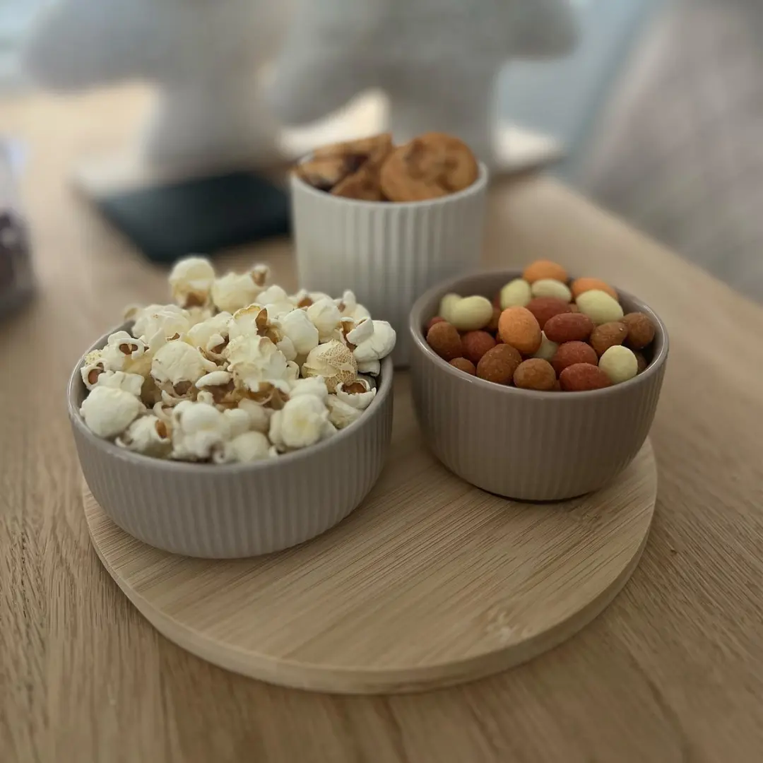 Excellent Houseware Tapasplank 20cm - 4-delig met 3 Porseleinen Dipbakjes