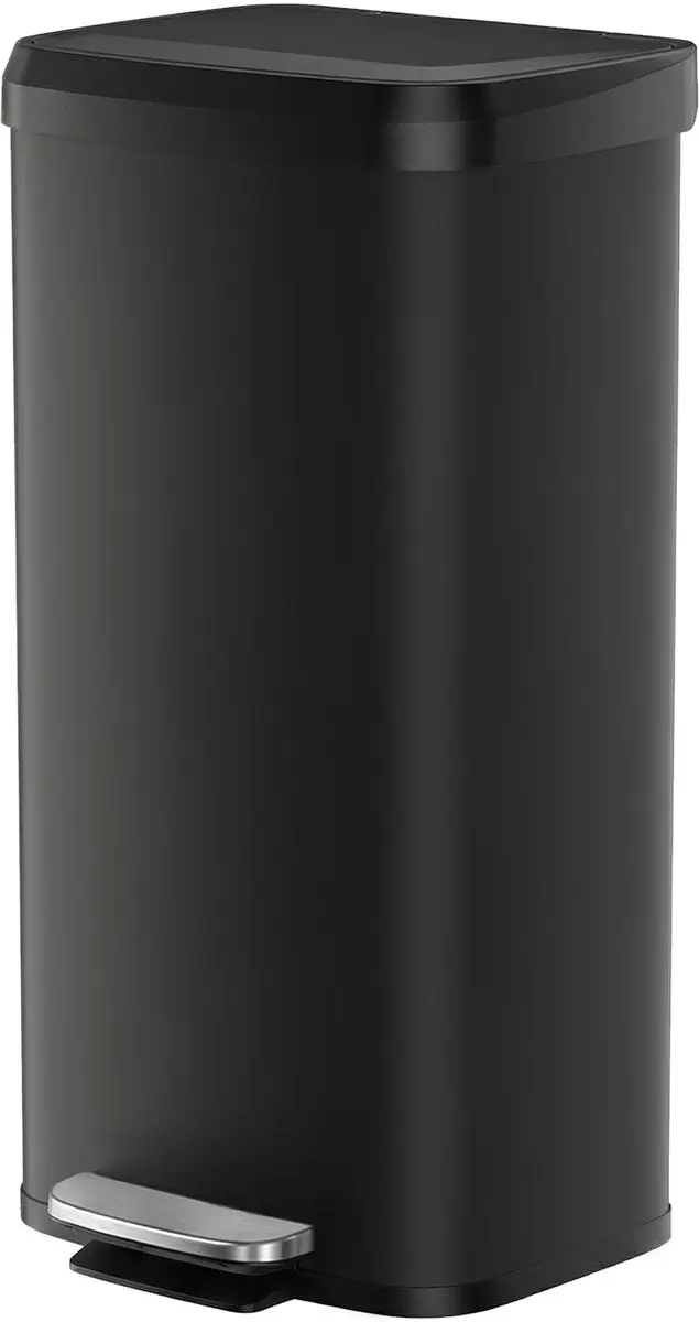 Songmics LTB520B6802 Keuken Prullenbak 68L - Zwart - 15 Zakken