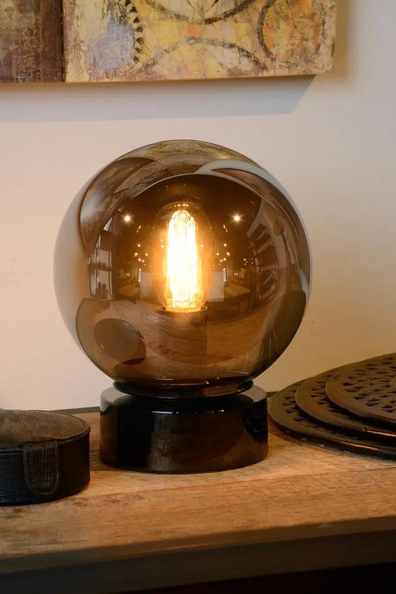 Lucide JORIT Tafellamp Ø20cm - Fumé