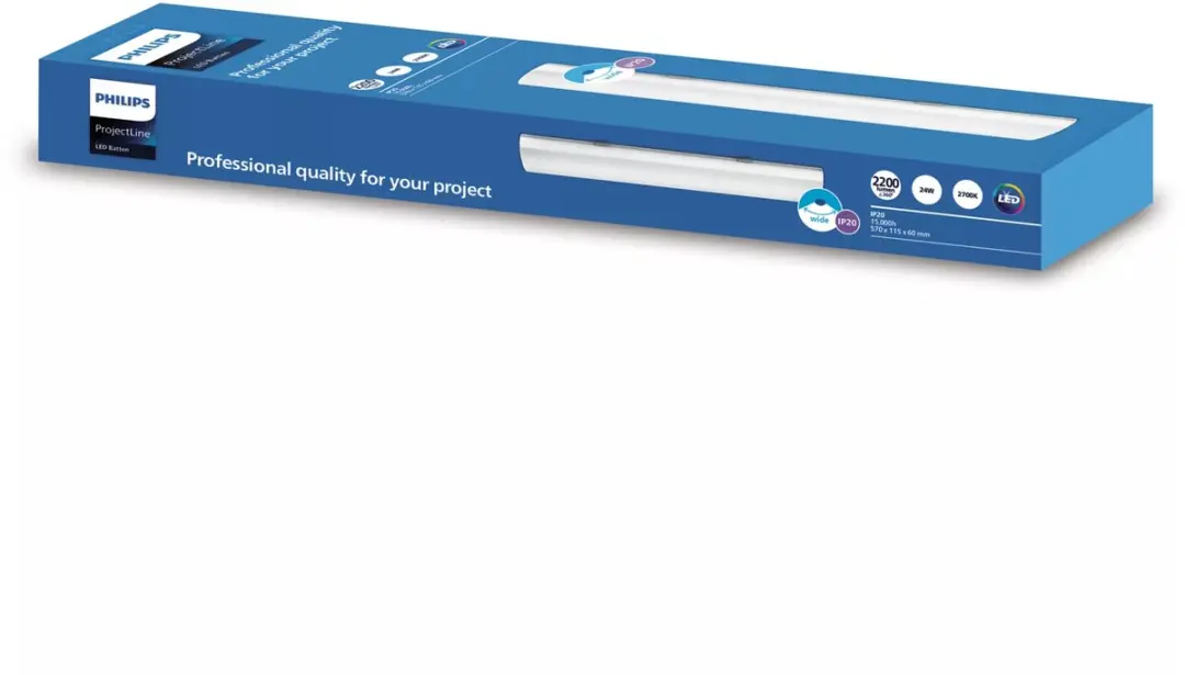 Philips Projectline Batten W12L57 Wandlamp 2200lm - Wit