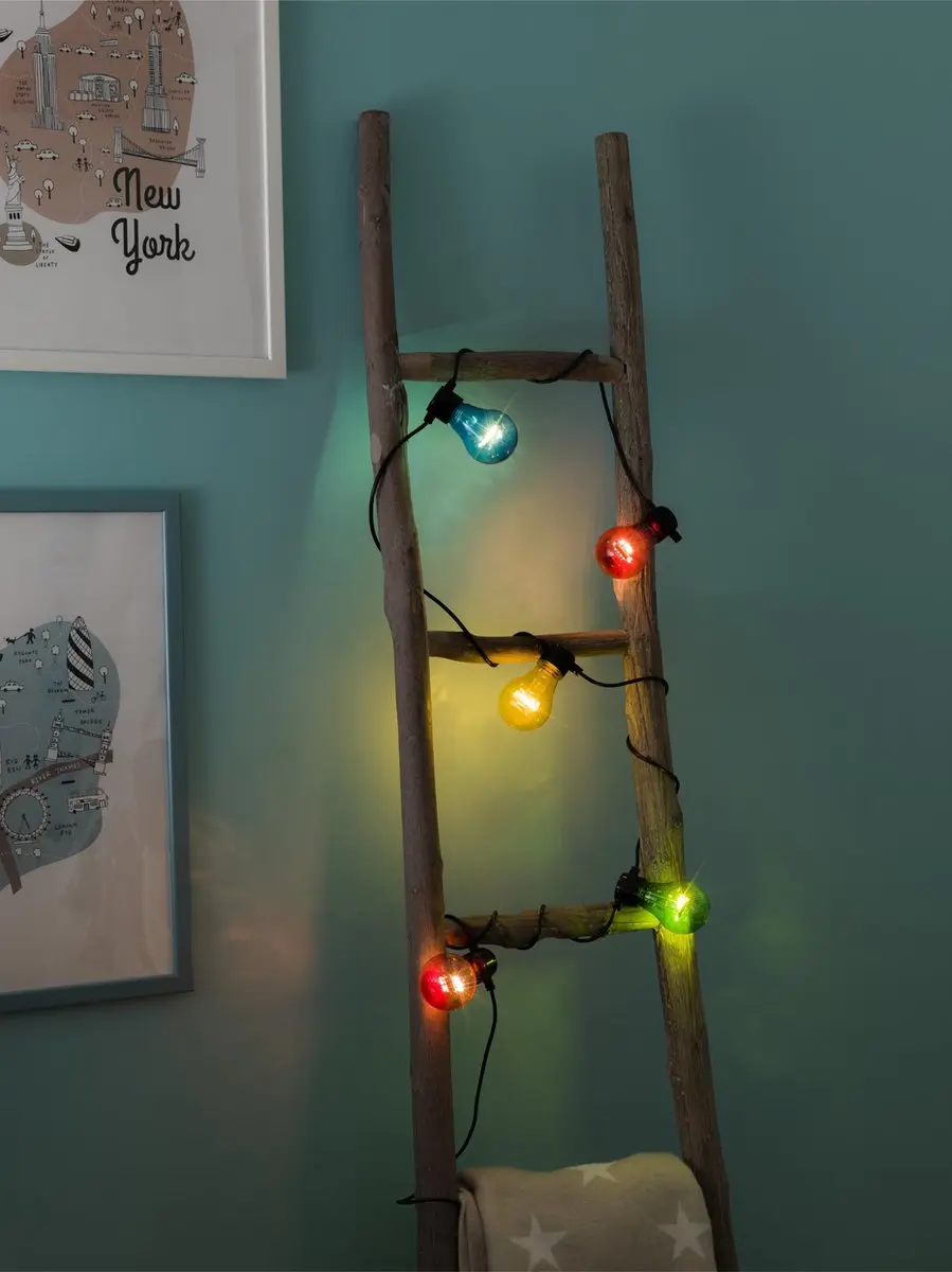 Konstsmide 2372-500 Snoerverlichting 5 Lampen - Multicolor - 200cm - afbeelding 2 van 6