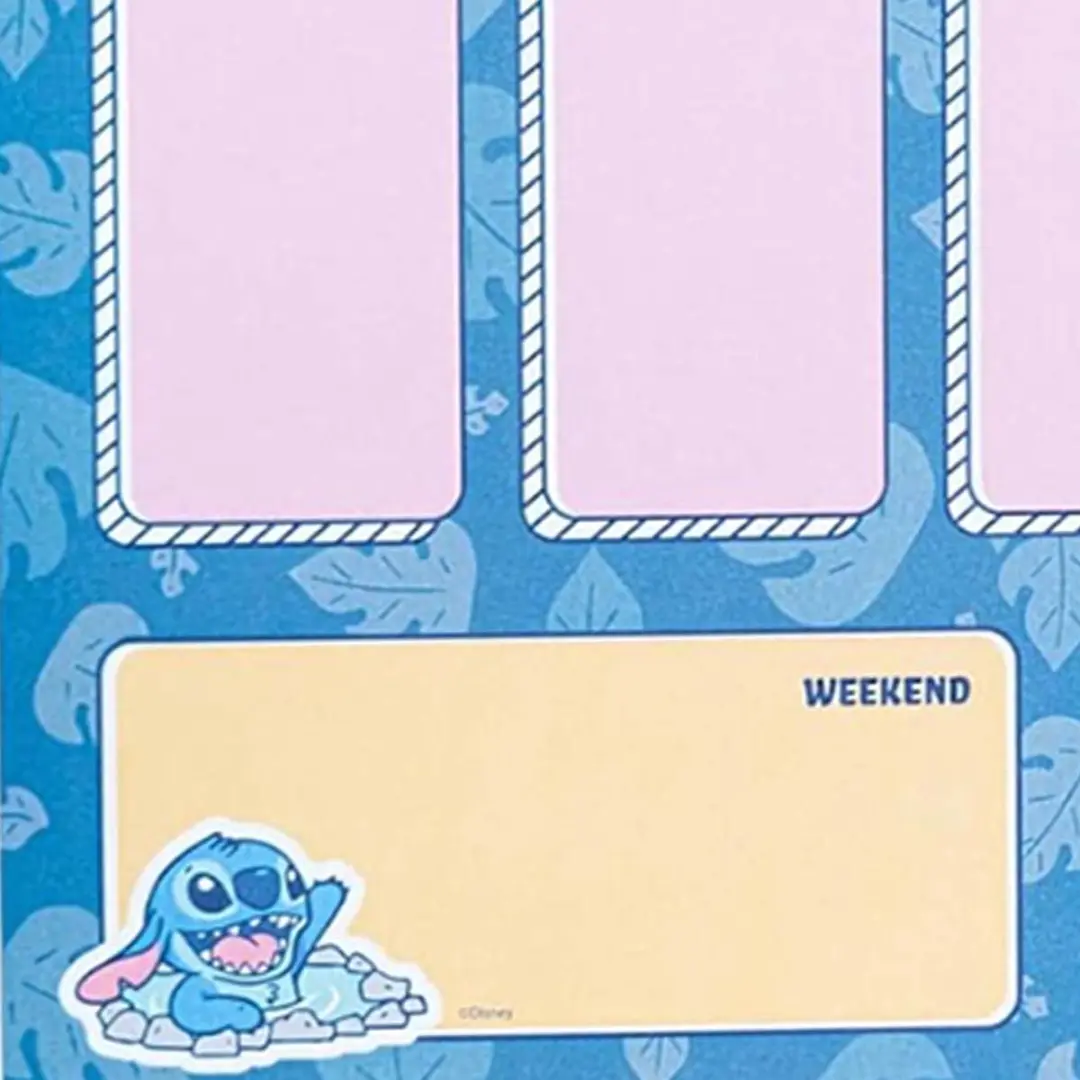 Disney Stitch Weekplanner - Blauw/Rozemix - 54 Stuks