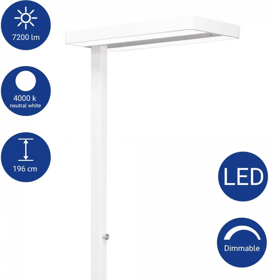 MAULjuvis LED Vloerlamp 3x34W - 4000K - Wit