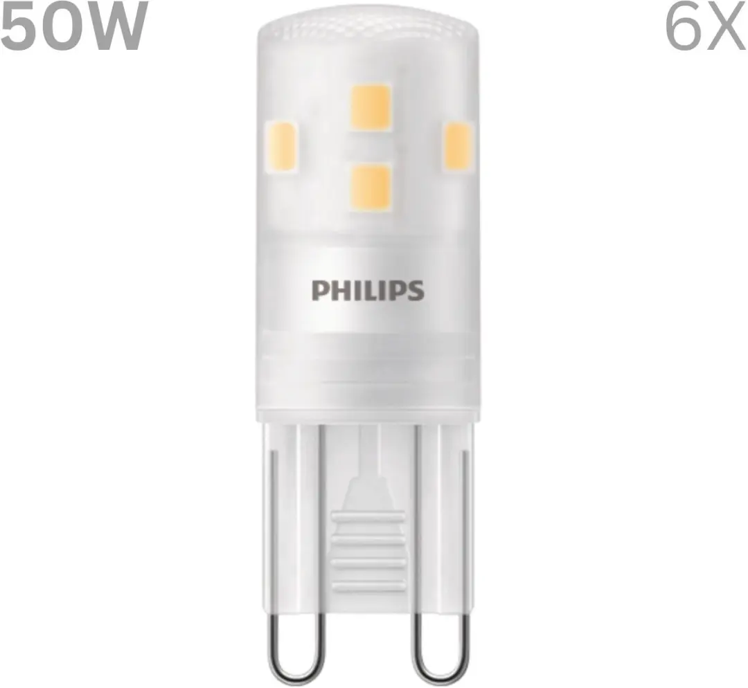 Philips LED G9 LED Capsulelamp 4.8W Warmwit - 6 Stuks