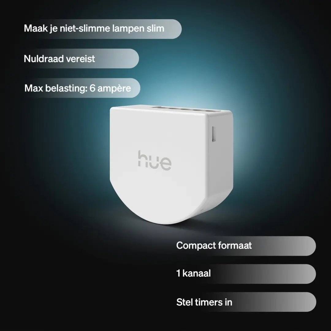 Philips Hue Bedrade Wandschakelaar Wit - 1 Module