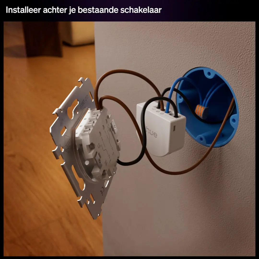 Philips Hue Bedrade Wandschakelaar Wit - 1 Module - afbeelding 6 van 6