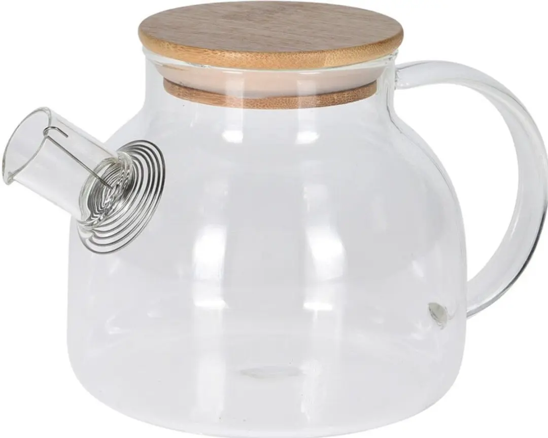 Cookinglife Theepot Borosilicaat Glas 1L - Transparant