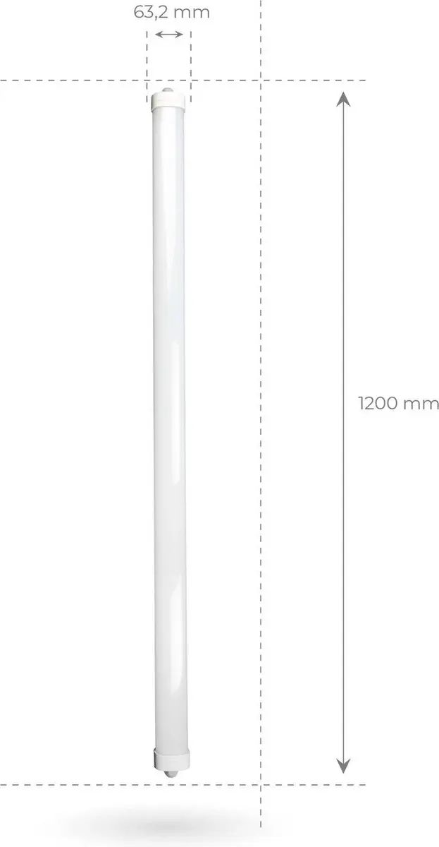 LEDVION 6X LED TL Armatuur 120cm 36W 4000K - 6 Stuks