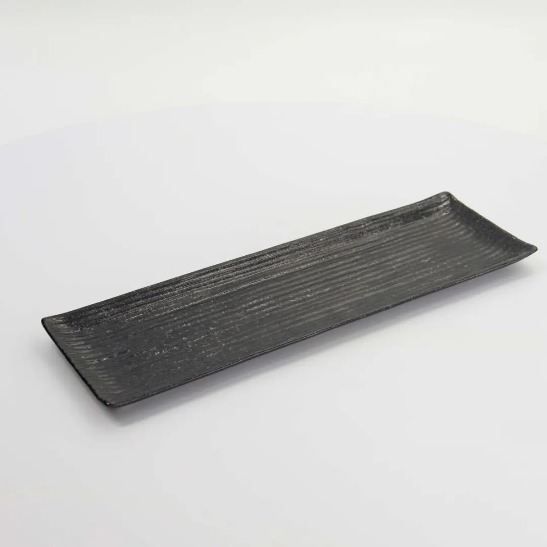 Tokyo Design Studio Mino Craft Rechthoekig Bord - 33,2 x 10,5cm - Zwart