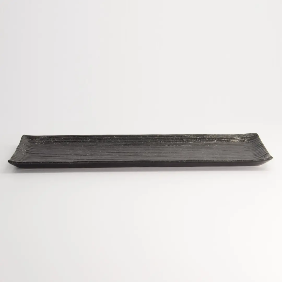Tokyo Design Studio Mino Craft Rechthoekig Bord - 33,2 x 10,5cm - Zwart