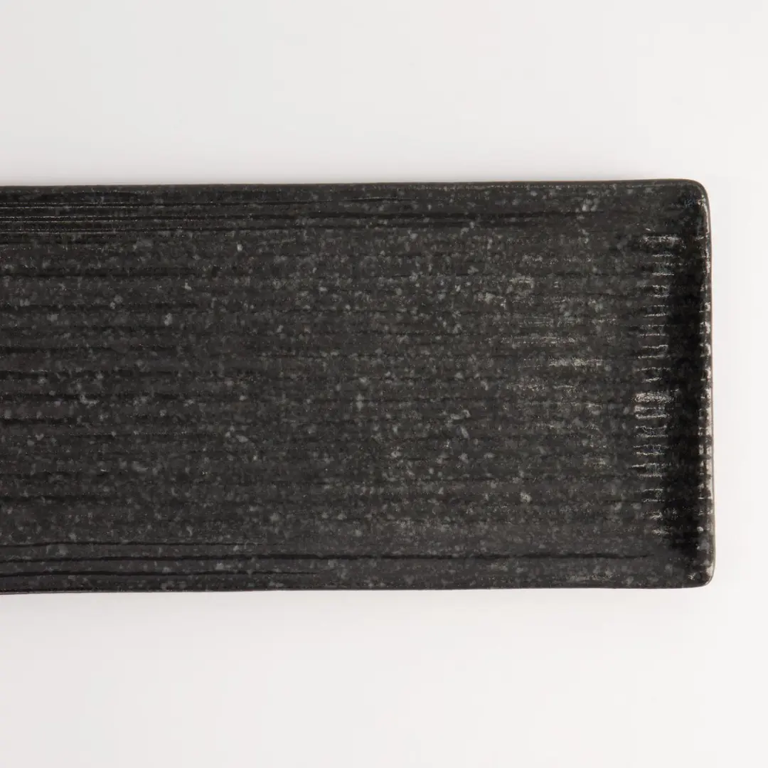 Tokyo Design Studio Mino Craft Rechthoekig Bord - 33,2 x 10,5cm - Zwart