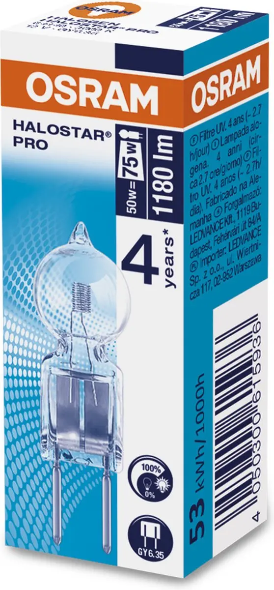 Osram IRC Halogeenlamp GY6 50W