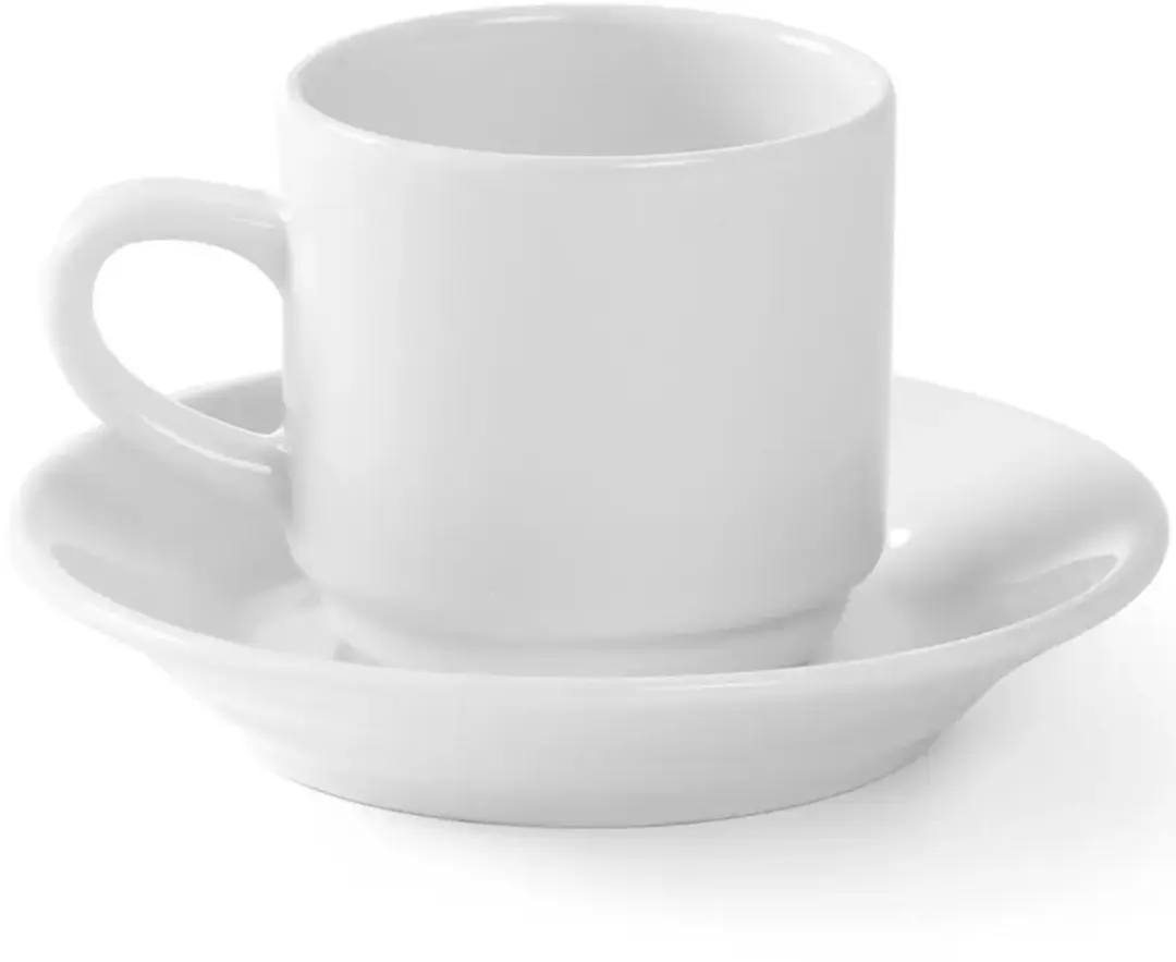 Hendi Optima Witte Porseleinen Koffiekopjes 90ml