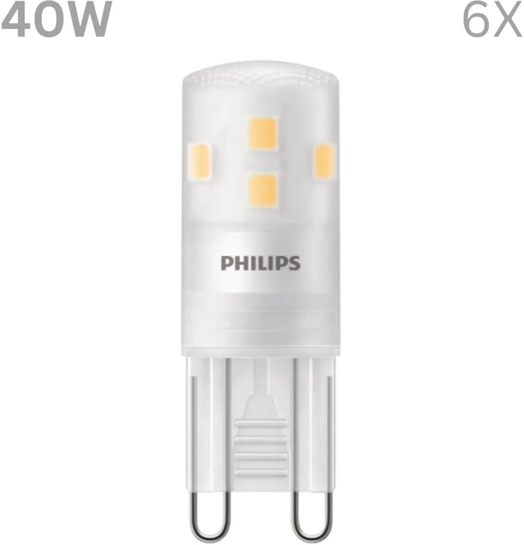 Philips LED G9 LED Capsulelamp 3.7W Wit 6 Stuks