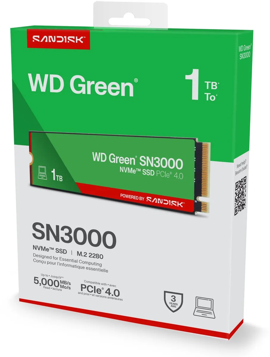 Western Digital Green SN3000 WDS100T4G0E-00CPS0 SSD M.2 2280 1TB
