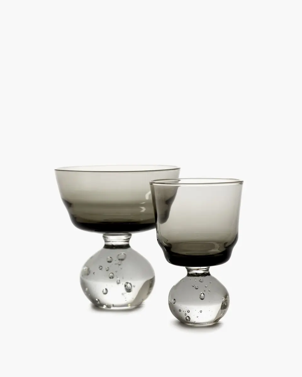 Serax Bela Silva Eternal Snow Waterglazen - Grijs Ø6cm - 6 Stuks